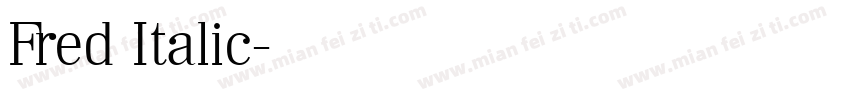 Fred Italic字体转换